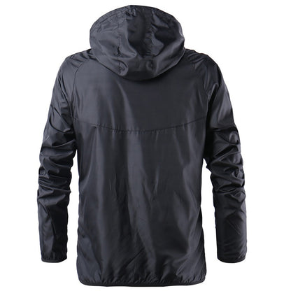 Spring Summer Mens Fashion Outerwear Windbreaker Men' S Thin Jackets Hooded Casual Sporting Coat Big Size