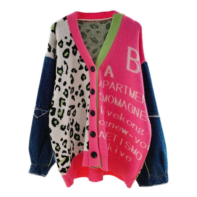 Inwoman Summer Sexy Casual Club Outfit For Women  Long Sleeve V Neck One Button Leopard Print Coat Pink Streetwear Jacket