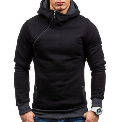 Hoodie Oblique Zipper Solid Color Hoodies Men Fashion Tracksuit Male Sweatshirt Hoody Mens Purpose Tour