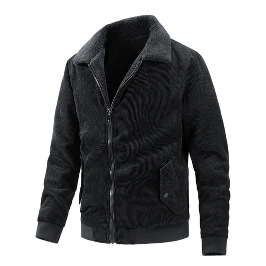 Men's casual jacket, double-sided, Reversible, spring and autumn plus size men's jacket