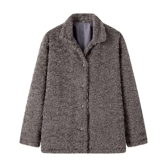 Autumn and Winter New Fashionable Warm and Western Style Loose Teddy Fluffy Loop Coat