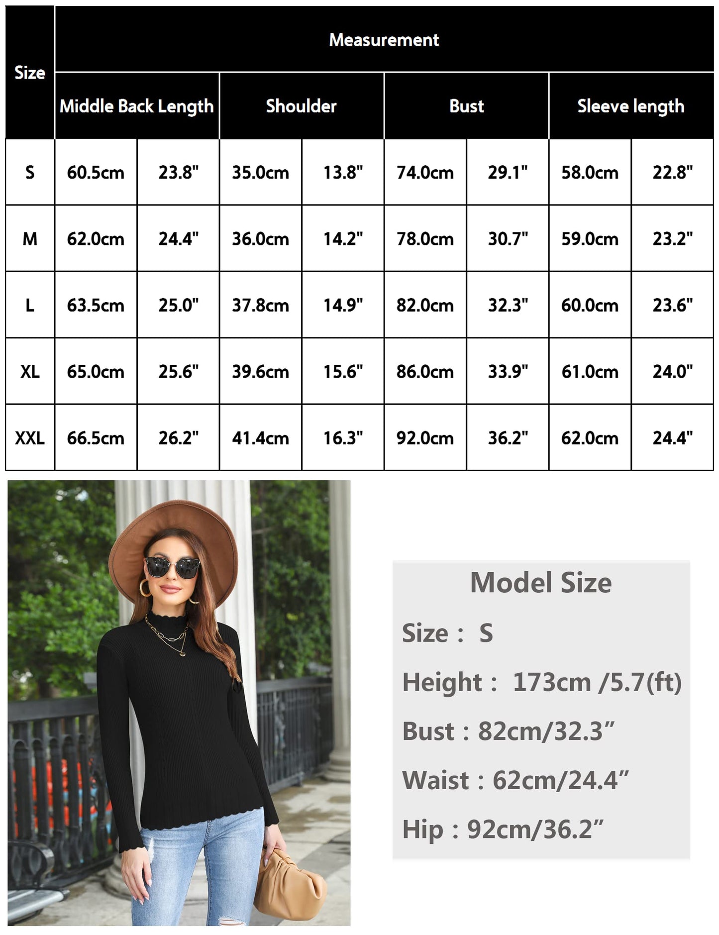 Sykooria Women's Winter Warm Knitted Pullover Turtleneck Long Sleeve Basic Simple Fashion Ribbed Sweater, Apricot, Small