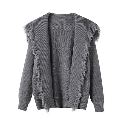 Women's Clothing Knitted Cardigan Autumn Winter Loose Solid Thick Woolen Sweate Female Top Casual Fashion Sweaters