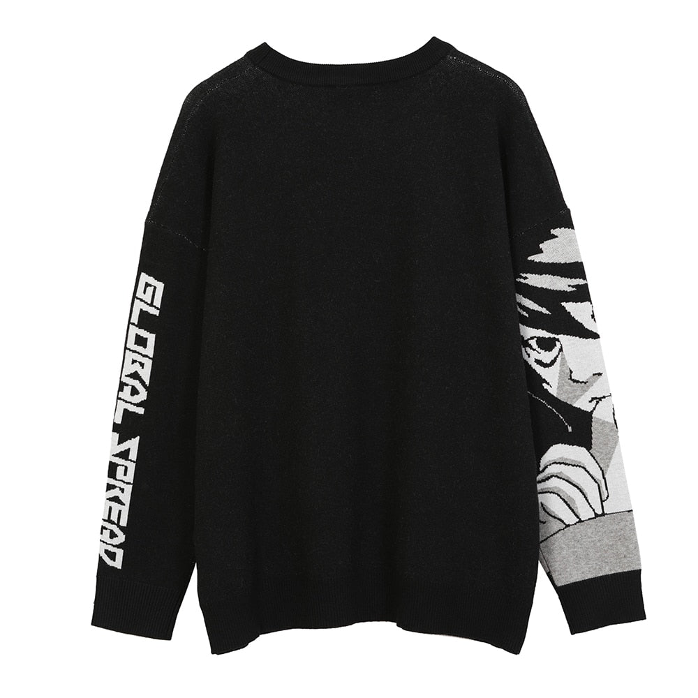 Knitted Harajuku Winter Clothes Women Oversized Sweaters Long Sleeve Top Gothic Fashion Japanese Kawaii Cartoon Streetwear