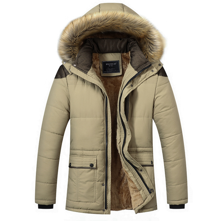 Winter Coat Plus Size Men Jacket Warm Overcoat Outwear Cotton Hooded Down Coat