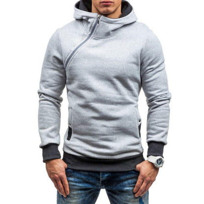 Hoodie Oblique Zipper Solid Color Hoodies Men Fashion Tracksuit Male Sweatshirt Hoody Mens Purpose Tour