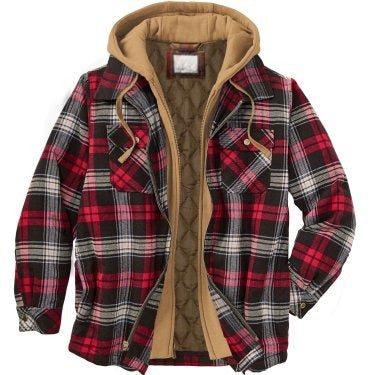 Men's plaid jacket long sleeved 3D fabric printed coat cotton jacket