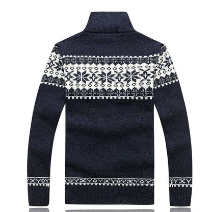 Autumn Winter Men's Sweater Coat  Jackets Men Zipper Knitted Thick Coat Warm Casual Knitwear Cardigan