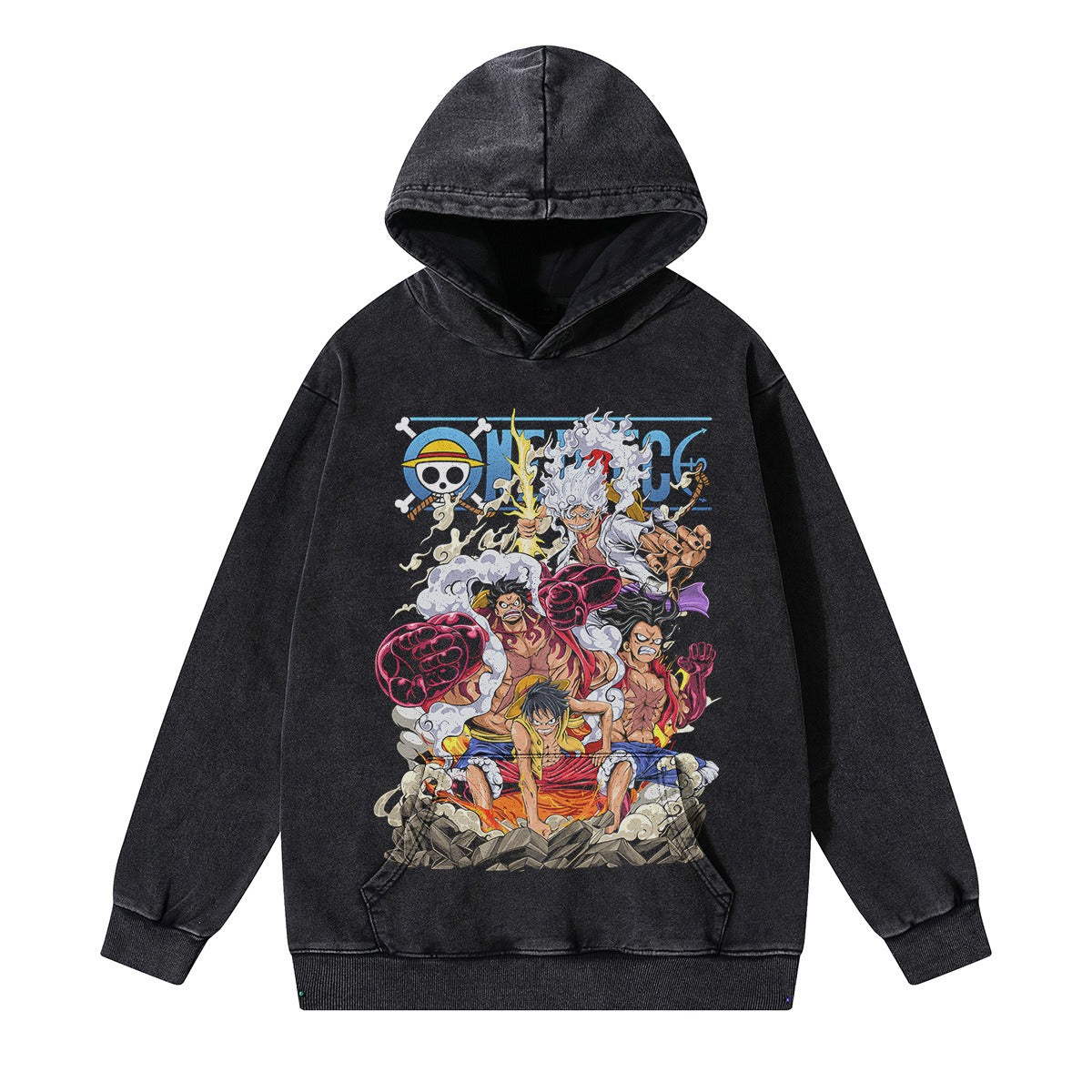 New Harajuku Japanese Street Pirate King Hoodie for Men, Lazy and Worn-out Couples, Casual Loose Hoodie Trend