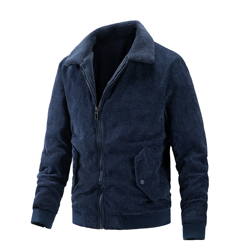 Men's casual jacket, double-sided, Reversible, spring and autumn plus size men's jacket