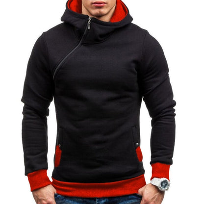 Hoodie Oblique Zipper Solid Color Hoodies Men Fashion Tracksuit Male Sweatshirt Hoody Mens Purpose Tour