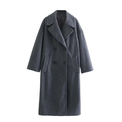 Autumn new women's urban casual four color loose woolen coat jacket