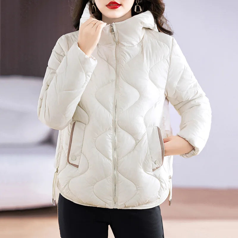 Winter Jacket Women 2023 New Outerwear Korean Clothes Women Coat Hooded Cotton Parkas Harajuku Ladies Quilted Coat Streetwear